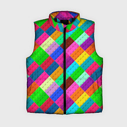 Женский жилет Блоки цветового конструктора, цвет: 3D-черный