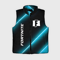 Женский жилет Fortnite неоновые лампы, цвет: 3D-черный