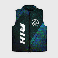 Женский жилет HIM glitch blue, цвет: 3D-черный
