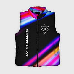 Женский жилет In Flames neon rock lights, цвет: 3D-черный
