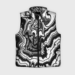 Женский жилет Черно-белая абстракция суминагаши, цвет: 3D-светло-серый