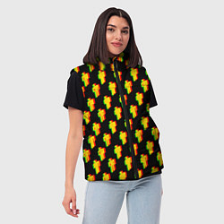 Женский жилет Billie Eilish glitch pattern, цвет: 3D-черный — фото 2