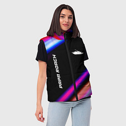 Женский жилет Papa Roach neon rock lights, цвет: 3D-черный — фото 2