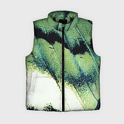 Женский жилет Зелено-черные пятна на светлом