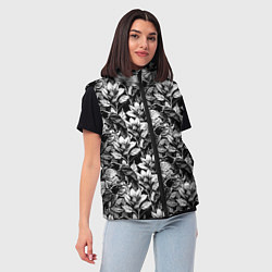 Женский жилет Вороны в цветах, цвет: 3D-черный — фото 2