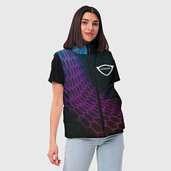 Женский жилет Genesis neon hexagon, цвет: 3D-черный — фото 2