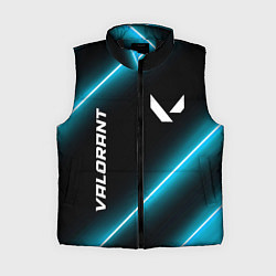 Женский жилет Valorant неоновые лампы, цвет: 3D-черный