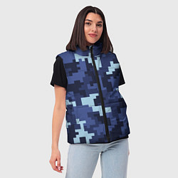 Женский жилет Пиксельный камуфляж текстура, цвет: 3D-светло-серый — фото 2