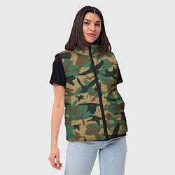 Женский жилет Армейский камуфляж текстура, цвет: 3D-красный — фото 2