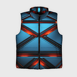 Женский жилет Абстрактные треугольные плиты со светом, цвет: 3D-красный