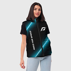 Женский жилет Need for Speed неоновые лампы, цвет: 3D-черный — фото 2