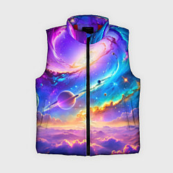 Женский жилет Космос в неоновых тонах