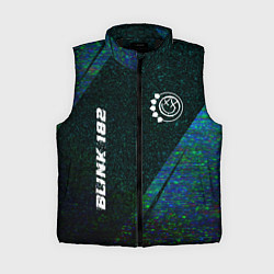 Женский жилет Blink 182 glitch blue, цвет: 3D-черный
