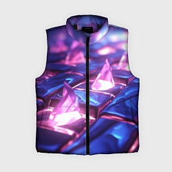 Женский жилет Абстракция из блестящих камней и плит, цвет: 3D-черный