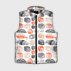 Женский жилет Орнамент суши паттерн