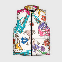 Женский жилет Детский принт, цвет: 3D-красный