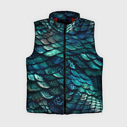 Женский жилет Перламутровая змеиная кожа, цвет: 3D-красный