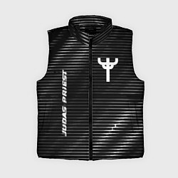 Женский жилет Judas Priest metal rock lines, цвет: 3D-черный