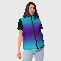 Женский жилет Градиент из неона, цвет: 3D-черный — фото 2