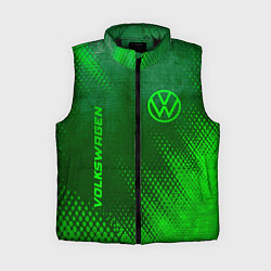 Женский жилет Volkswagen - green gradient вертикально, цвет: 3D-черный