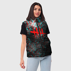 Женский жилет Dead by daylight краски глитч, цвет: 3D-светло-серый — фото 2