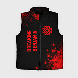 Женский жилет Breaking Benjamin - red gradient вертикально, цвет: 3D-черный