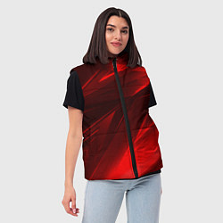 Женский жилет Абстрактные линии красный, цвет: 3D-красный — фото 2