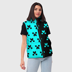 Женский жилет Minecraft pattern game, цвет: 3D-светло-серый — фото 2
