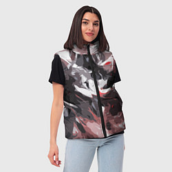 Женский жилет Абстрактный узор черно-серый, цвет: 3D-светло-серый — фото 2