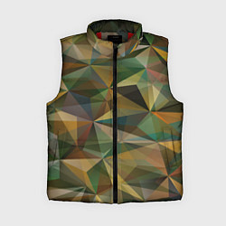 Женский жилет Милитари абстракция стекло, цвет: 3D-красный