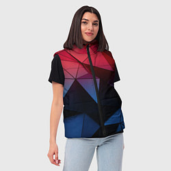 Женский жилет Абстрактная геометрия polygon, цвет: 3D-светло-серый — фото 2