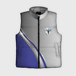 Женский жилет Tesla abstraction auto, цвет: 3D-светло-серый