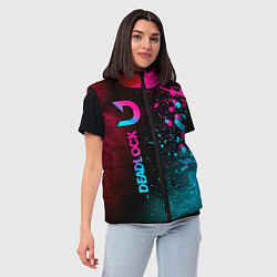 Женский жилет Deadlock - neon gradient по-вертикали, цвет: 3D-черный — фото 2