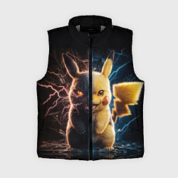 Женский жилет Злой и милый Пикачу, цвет: 3D-светло-серый