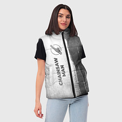 Женский жилет Chainsaw Man - white gradient по-вертикали, цвет: 3D-черный — фото 2