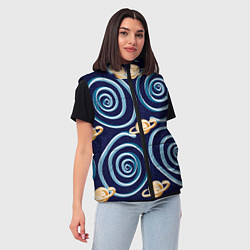 Женский жилет Абстрактный 3D космос, цвет: 3D-черный — фото 2