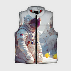 Женский жилет Космонавт на фантастической планете, цвет: 3D-красный