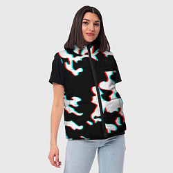 Женский жилет Камуфляж глитч, цвет: 3D-красный — фото 2