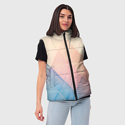 Женский жилет Abstract art - triangle, цвет: 3D-светло-серый — фото 2