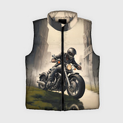Женский жилет Скетч байкер, цвет: 3D-светло-серый