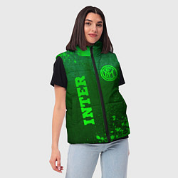 Женский жилет Inter - green gradient вертикально, цвет: 3D-черный — фото 2