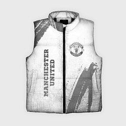 Женский жилет Manchester United - white gradient вертикально, цвет: 3D-черный