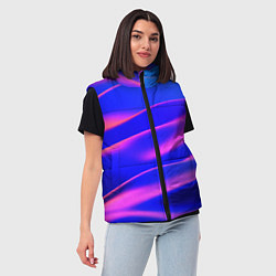 Женский жилет Неоновые волны градиент, цвет: 3D-светло-серый — фото 2