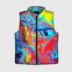 Женский жилет Абстрактные краски неон