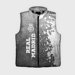 Женский жилет Real Madrid - grey gradient по-вертикали, цвет: 3D-черный