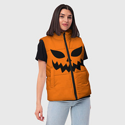 Женский жилет Злая тыква верх, цвет: 3D-красный — фото 2