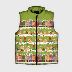 Женский жилет Много капибар семьей на Новый год и Рождество