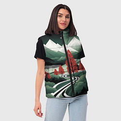 Женский жилет Дорога на природу, цвет: 3D-черный — фото 2