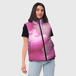 Женский жилет Розовые краски абстракция, цвет: 3D-светло-серый — фото 2