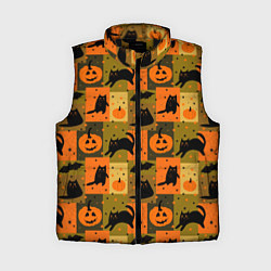 Женский жилет Хэллоуин мозаика